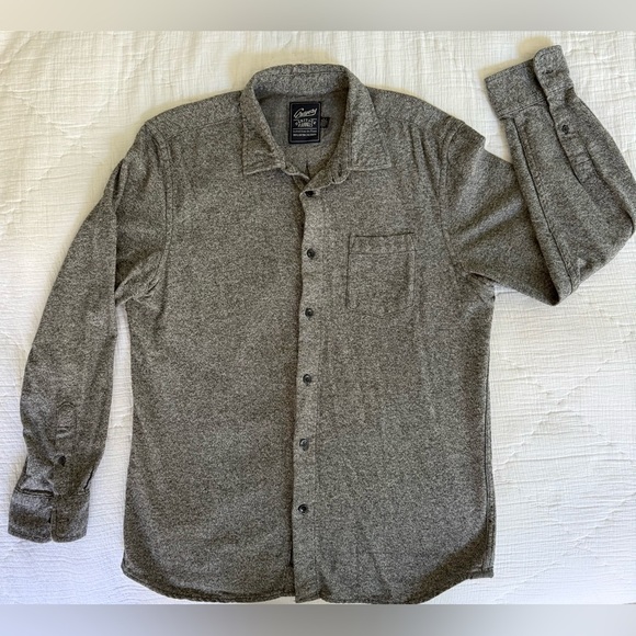 Grayers Heritage Flannel Shirt Mens Large Gray Long Sleeve 100% Cotton - Picture 1 of 10